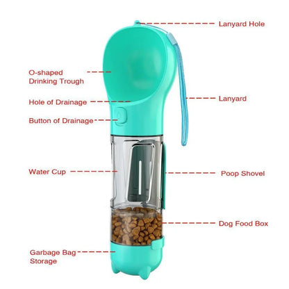 Pet Dog Water Bottle Travel Portable Drinking Water Dispenser with Poo Bags - DynamicDrop Hub