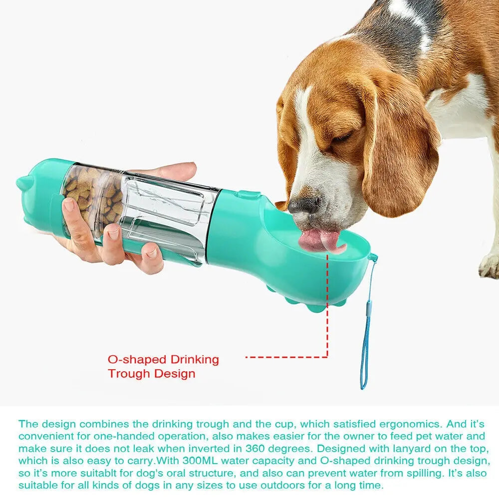 Pet Dog Water Bottle Travel Portable Drinking Water Dispenser with Poo Bags - DynamicDrop Hub