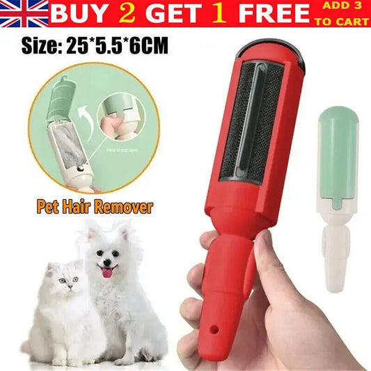 Pet Hair Remover Multi-Function Double-Sided Hair Brush Cat Dog Roller Scraper - DynamicDrop Hub