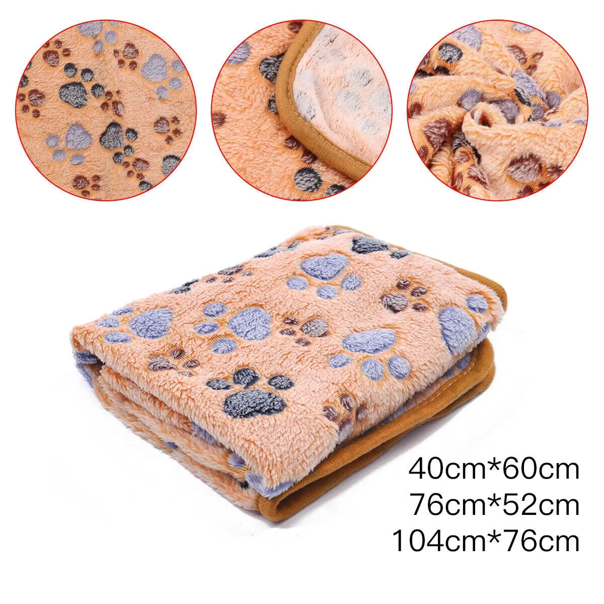 Pet Mat Paw Print Cat Dog Puppy Fleece Soft Warm Blanket Bed Cushion Mattress - DynamicDrop Hub