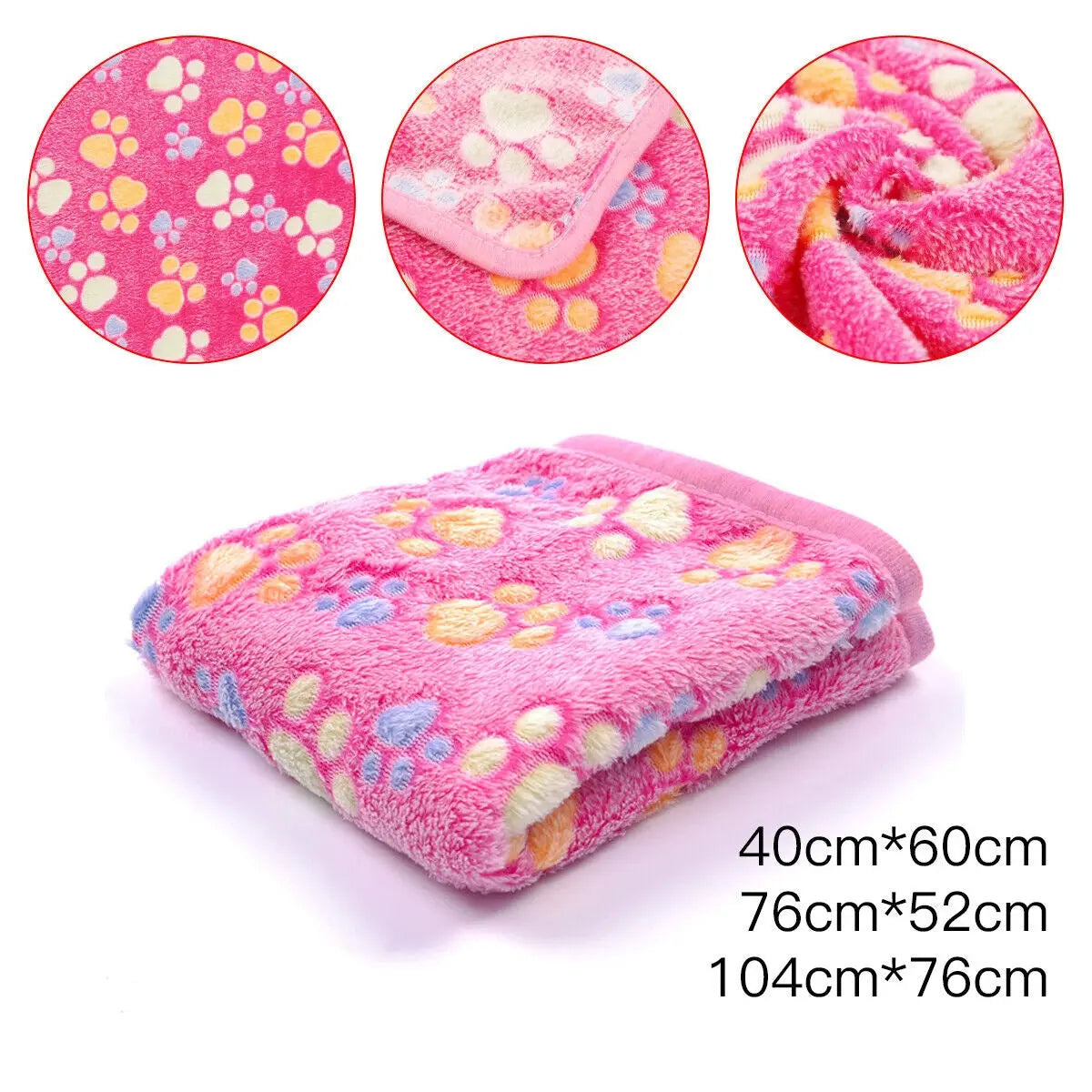 Pet Mat Paw Print Cat Dog Puppy Fleece Soft Warm Blanket Bed Cushion Mattress - DynamicDrop Hub