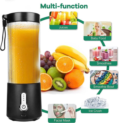 Portable Blender Juicer Cup, Bpa-Free USB Rechargeable Fruit Smoothie Mixer - DynamicDrop Hub