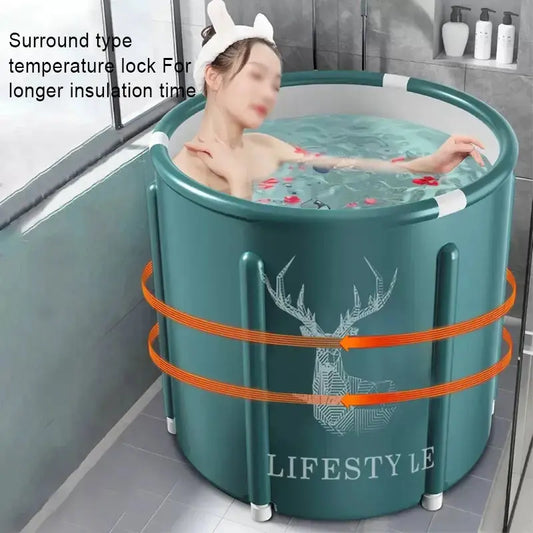 Portable Foldable Bathtub Bucket Large Capacity Bathroom Ice Bath Winter Shower Bathtub Free Installation Adults Baby Swiming - DynamicDrop Hub