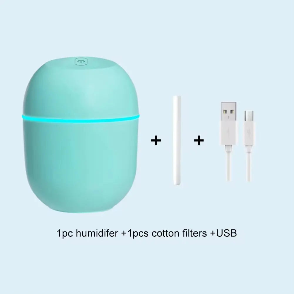 Portable USB Ultrasonic Air Humidifier & Essential Oil Diffuser - Car Purifier with LED Romantic Light - DynamicDrop Hub