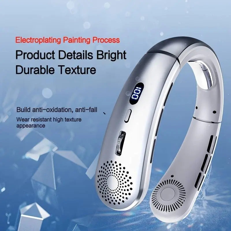 Powerful Silent Portable Neck Fan: Stay Cool Anytime, Anywhere! 🌬️❄️ - DynamicDrop Hub