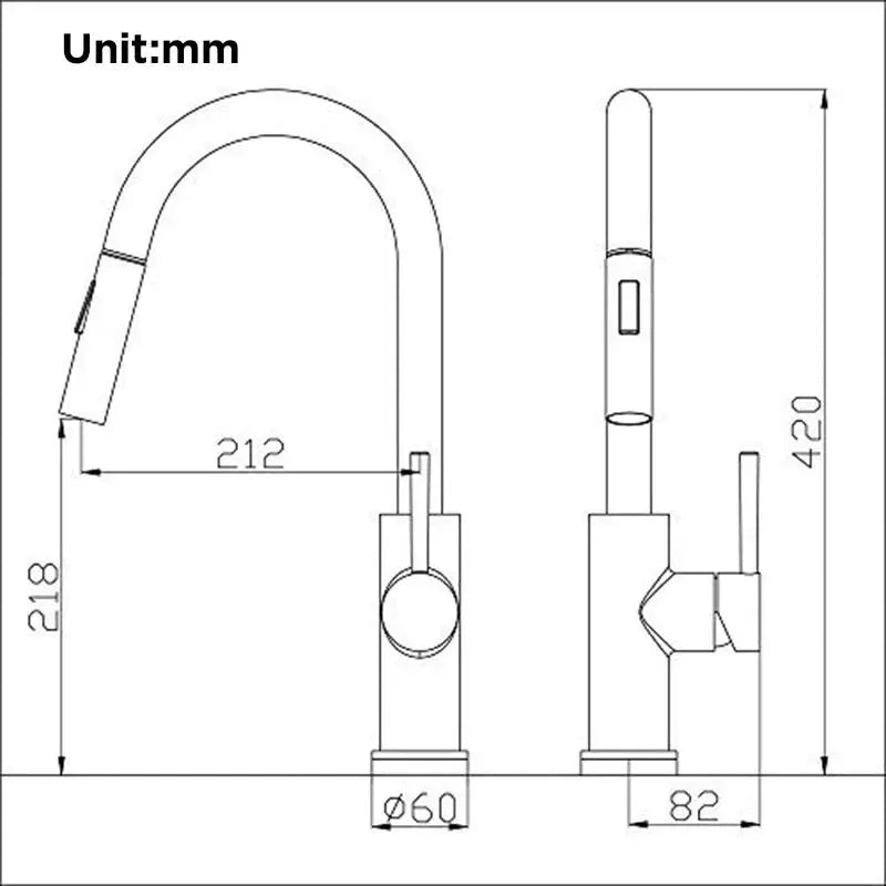 Pull Out Sensor Black Kitchen Faucet Sensitive Touch Control Faucet Mixer for Kitchen Touch Sensor Kitchen Mixer Tap - DynamicDrop Hub