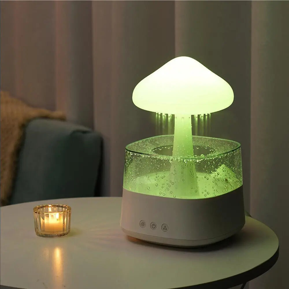 Rain Cloud Humidifier Rain Drop Sound Night Light Aromatherapy Oil Essential - DynamicDrop Hub