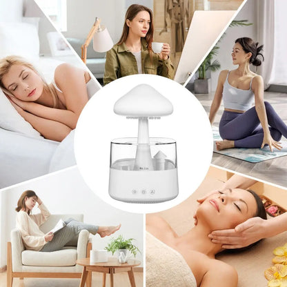 Rain Cloud Humidifier Rain Drop Sound Night Light Aromatherapy Oil Essential - DynamicDrop Hub