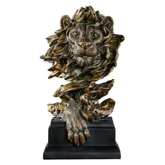 Resin Craft - Vintage Imitation Bronze Lion Head Statue - DynamicDrop Hub