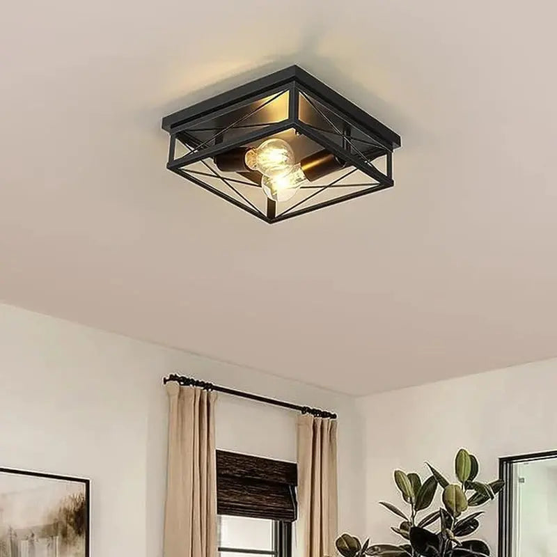 Retro Industrial Ceiling Lamp Farmhouse Corridor Dining Room Lamp Kitchen Bedroom Balcony Ceiling Light - DynamicDrop Hub