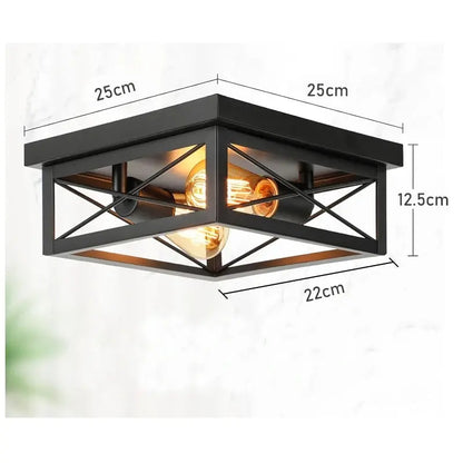 Retro Industrial Ceiling Lamp Farmhouse Corridor Dining Room Lamp Kitchen Bedroom Balcony Ceiling Light - DynamicDrop Hub