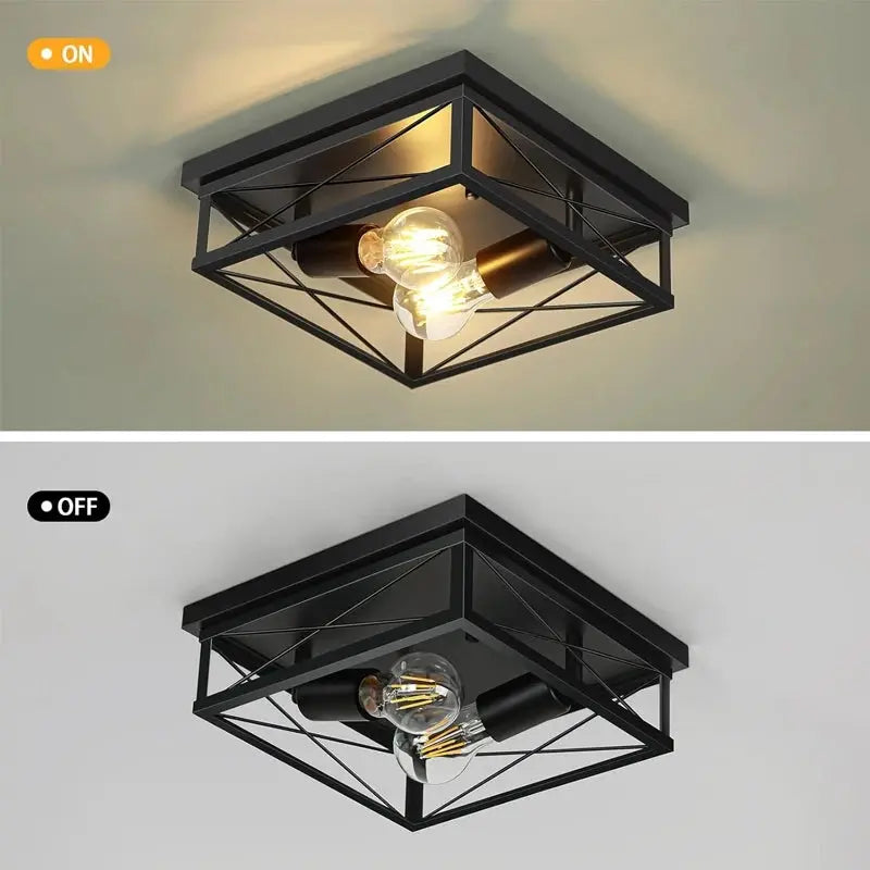 Retro Industrial Ceiling Lamp Farmhouse Corridor Dining Room Lamp Kitchen Bedroom Balcony Ceiling Light - DynamicDrop Hub