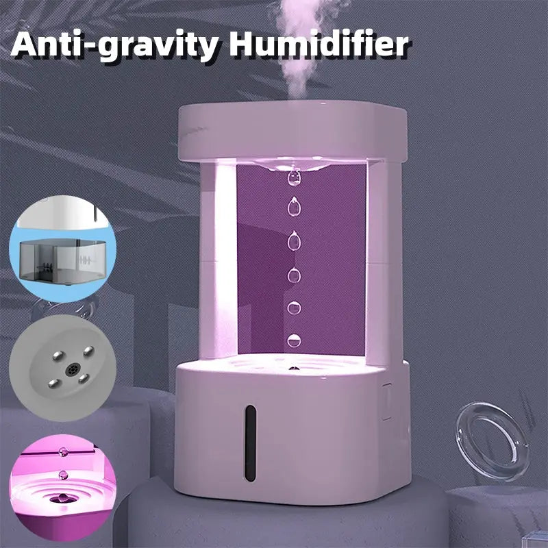 Revolutionary Anti-Gravity Water Droplet Humidifier - Ultra-Quiet, Ultimate Comfort - DynamicDrop Hub