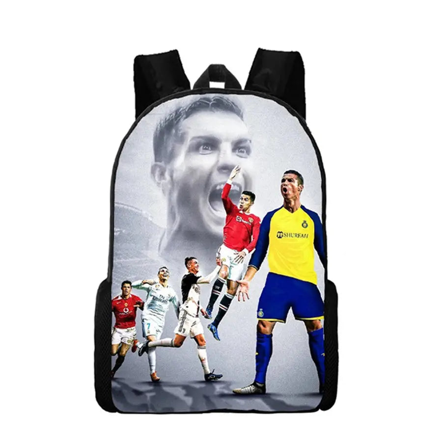 Ronaldo Wallpaper Cr7 Backpack Boys and Girls School Bag Children's - DynamicDrop Hub