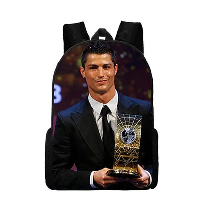 Ronaldo Wallpaper Cr7 Backpack Boys and Girls School Bag Children's - DynamicDrop Hub