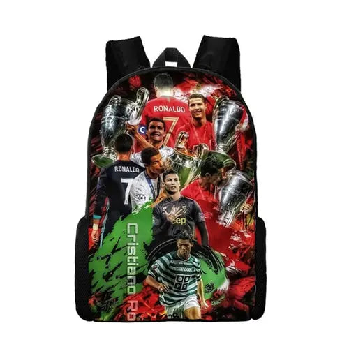 Ronaldo Wallpaper Cr7 Backpack Boys and Girls School Bag Children's - DynamicDrop Hub