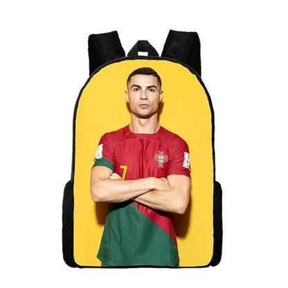 Ronaldo Wallpaper Cr7 Backpack Boys and Girls School Bag Children's - DynamicDrop Hub