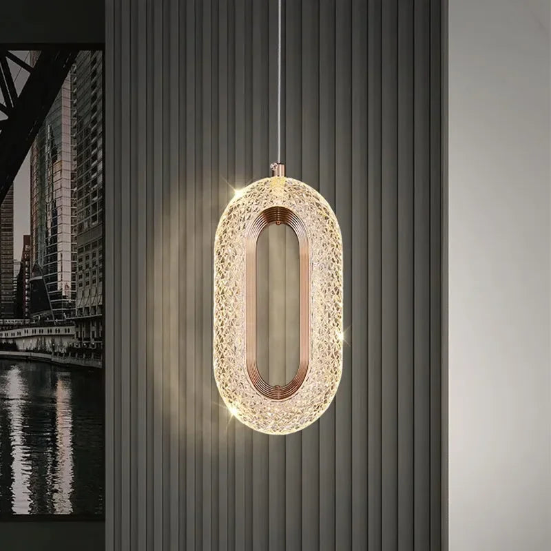 Nordic Luxury Bedside Chandelier Long Line Living Room Background Wall Light Study Chandelier Bedroom Bedside Small Chandelier