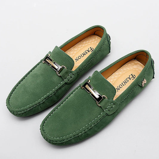 Elegantes Men Loafers – Soft Moccasins, Lightweight Leather Slip-On Flats for Spring & Autumn