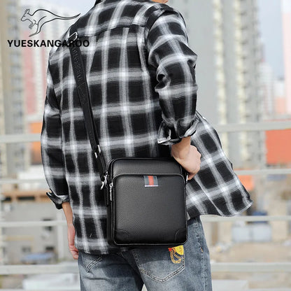 Small Men's Bag Genuine Leather Men Shoulder Bag Messenger Bag Fashion Business Man Crossbody Bag Cowhide Briefcase