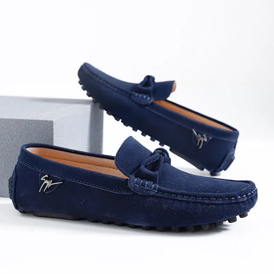 Tide Men’s Business Moccasin Shoes – Black, Blue & Red Casual Luxury Loafers (Size 38-47)