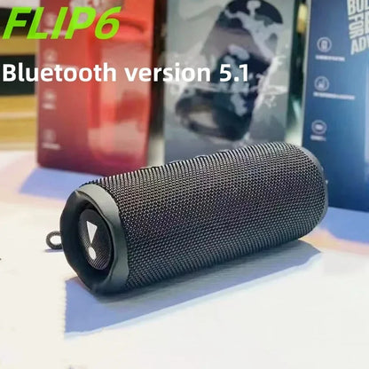 Flip6 Bluetooth TWS Audio Speaker – Outdoor Portable Subwoofer with Home Theater Dual Speaker System, 6-Hour Playback