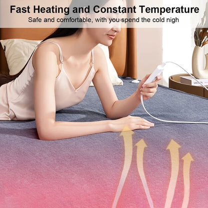 Premium Electric Heating Blanket 220V with Automatic Thermostat – Thick Plush Body Warmer for Cozy Winter Nights (Available in Single, Double, and Dual-Control Sizes)