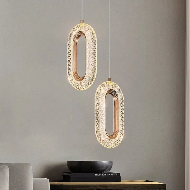 Nordic Luxury Bedside Chandelier Long Line Living Room Background Wall Light Study Chandelier Bedroom Bedside Small Chandelier