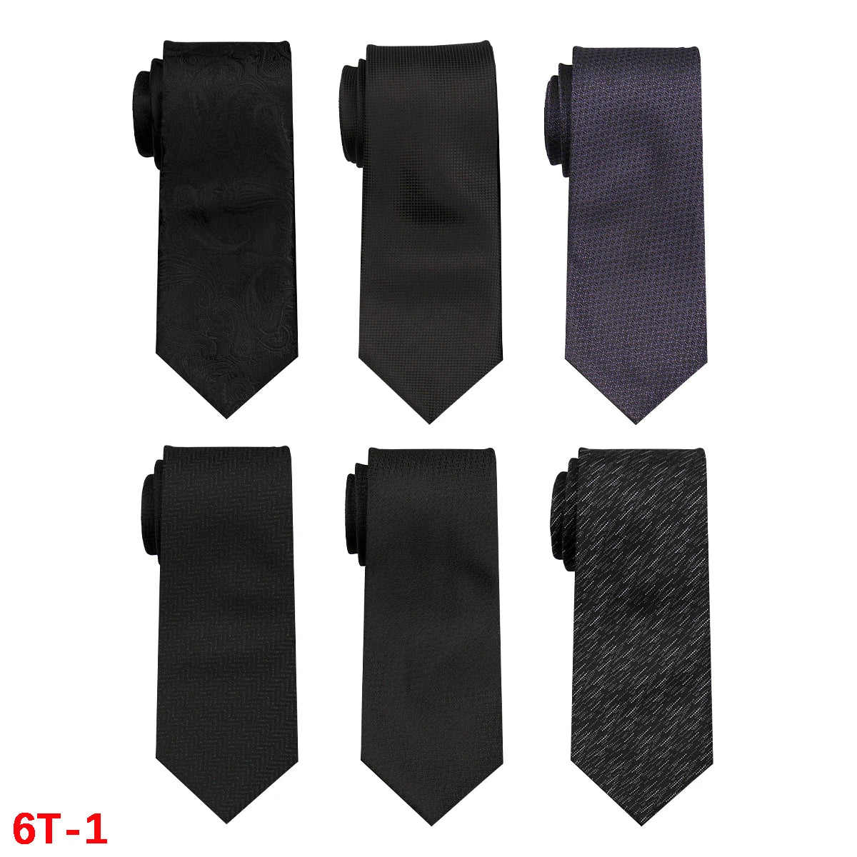 6-Pack Classic Woven Jacquard Men’s Ties – Business & Wedding Necktie Set | Formal Accessories for Workplace or Gift