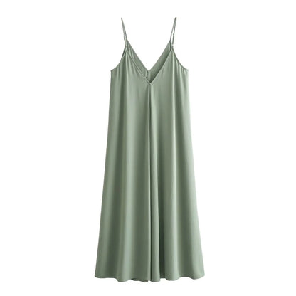 Backless Draped Slip Maxi Dress – Sexy Summer Beach Dress 