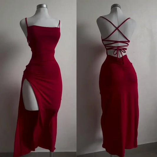Explosive Summer Halter Strap Bodycon Dress – Spice Girl Vibe High-Sensibility Clubwear