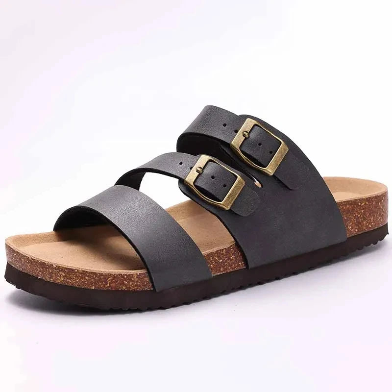 Crestar Cork Suede Mules Slippers – Classic Unisex Outdoor Clogs with Arch Support