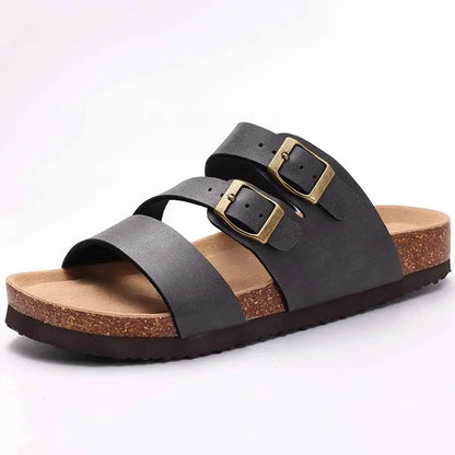 Crestar Cork Suede Mules Slippers – Classic Unisex Outdoor Clogs with Arch Support