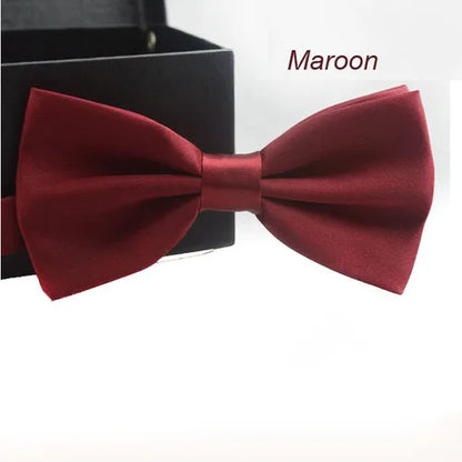 Classic Unisex Bow Tie – Adjustable Solid Color Bowtie for Men, Boys & Girls – Formal Wedding & Party Accessory