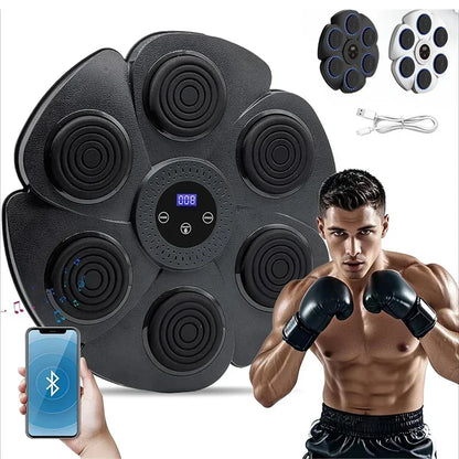 Music Boxing Machine – Smart Bluetooth Fitness Wall Target for Adults & Kids, Muay Thai Trainer with 9 Modes, Reaction & Coordination Trainer, Perfect Gift