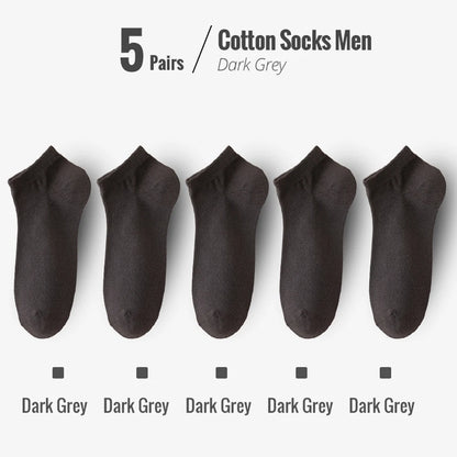 95% Combed Cotton Socks Men Business Dress Short Socks Soft Breathable Spring Summer Colorful Sock for Man 5Pairs/Lot Ankle Sock