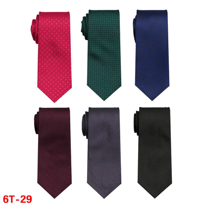 6-Pack Classic Woven Jacquard Men’s Ties – Business & Wedding Necktie Set | Formal Accessories for Workplace or Gift