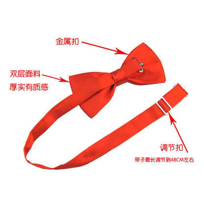 Classic Unisex Bow Tie – Adjustable Solid Color Bowtie for Men, Boys & Girls – Formal Wedding & Party Accessory