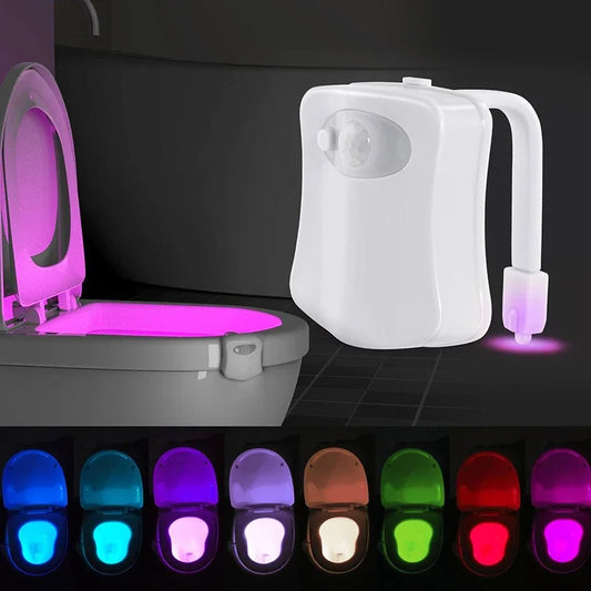 16 Colour LED Toilet Nightlight with Motion Sensor | Auto-Sensing Smart Bathroom Light