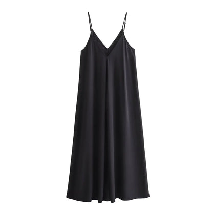 Backless Draped Slip Maxi Dress – Sexy Summer Beach Dress 