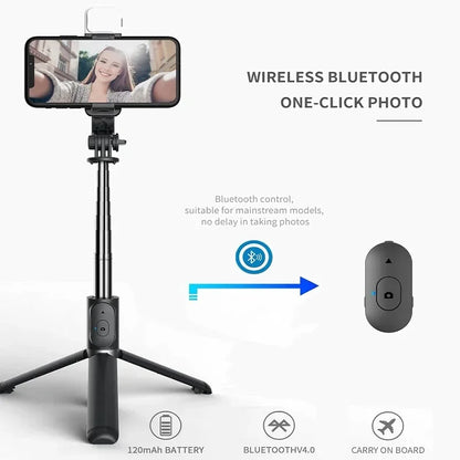 Xiaomi Selfie Stick 1045mm with Wireless Bluetooth LED Fill Light & Extended Tripod