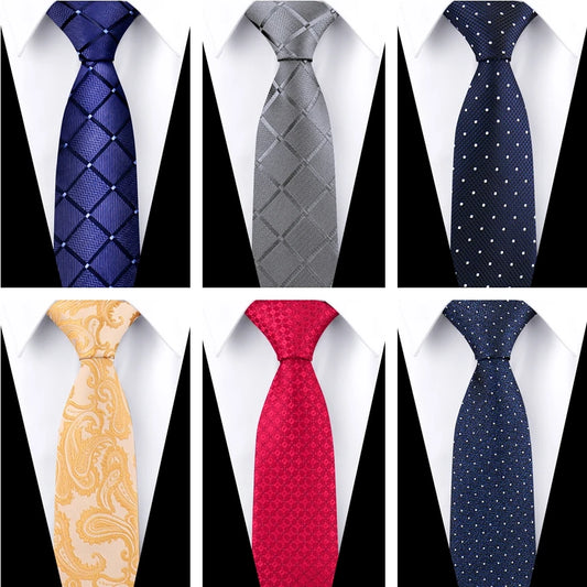 6-Pack Classic Woven Jacquard Men’s Ties – Business & Wedding Necktie Set | Formal Accessories for Workplace or Gift