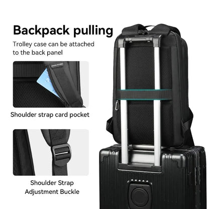 MARK RYDEN Slim Laptop Backpack for Men Business Minimalist Backpack YKK Zipper Scratch Resistant with USB