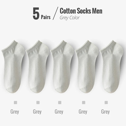 95% Combed Cotton Socks Men Business Dress Short Socks Soft Breathable Spring Summer Colorful Sock for Man 5Pairs/Lot Ankle Sock
