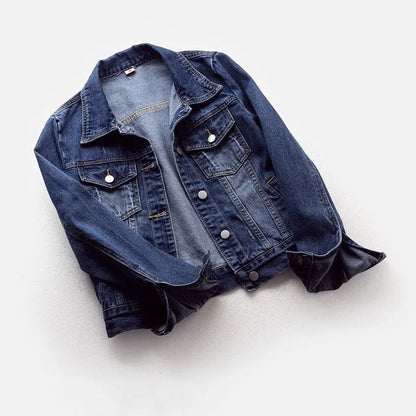 Women's Oversized Denim Jacket – Long Sleeve Spring & Autumn Jean Coat (Up to 5XL)