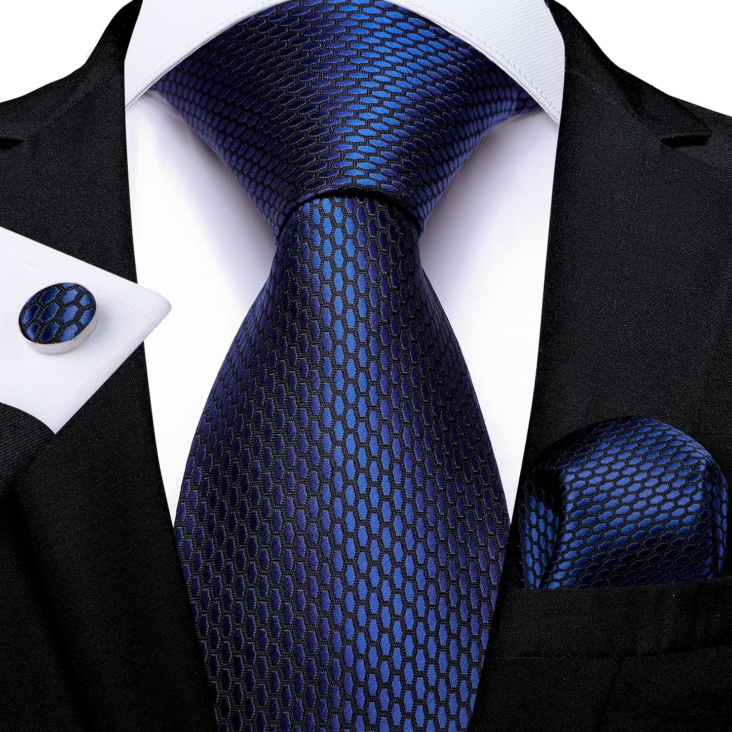 Men’s Paisley Tie Set – Luxury Silk-Feel Necktie, Pocket Square & Cufflinks – Formal Wedding & Prom Gift Set