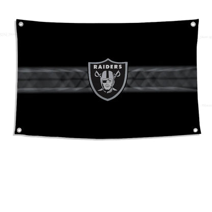 Customizable Raiders Flag - High-Quality Polyester Banner for Outdoor Decor & Room Aesthetic