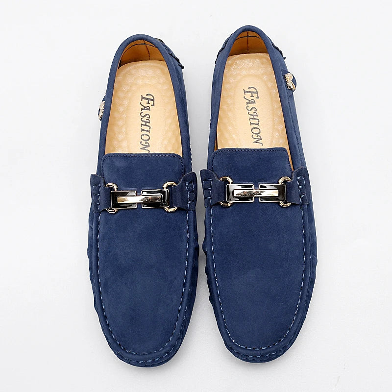 Elegantes Men Loafers – Soft Moccasins, Lightweight Leather Slip-On Flats for Spring & Autumn