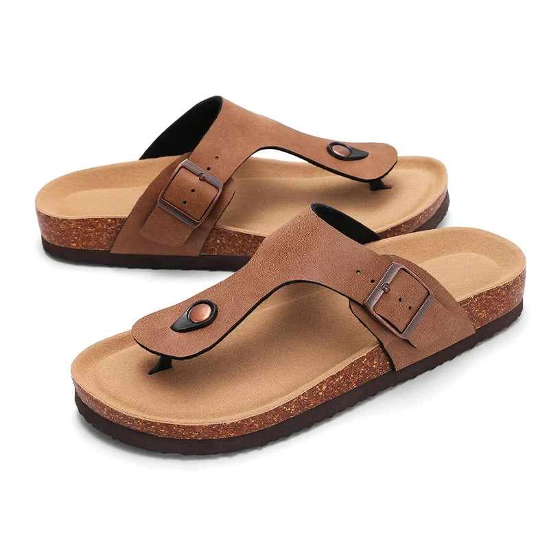 Crestar Cork Suede Mules Slippers – Classic Unisex Outdoor Clogs with Arch Support