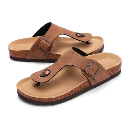 Crestar Cork Suede Mules Slippers – Classic Unisex Outdoor Clogs with Arch Support
